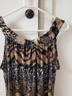Travelstof animal print leopard tijger jurk jurkje maat M, Kleding | Dames, Jurken, Maat 38/40 (M), Bruin, Nieuw, Ophalen of Verzenden