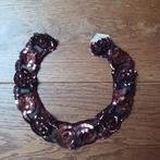 Vintage kraagje, pailletten,  goudbruin, Ophalen of Verzenden