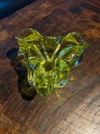 Murano Asbak Groen Glas Kristal Design Object Vintage Stijlv, Antiek en Kunst, Ophalen
