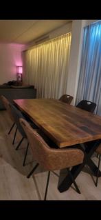 Mangohout Eettafel 200CM, Huis en Inrichting, Ophalen, Strak, 200 cm of meer, 50 tot 100 cm