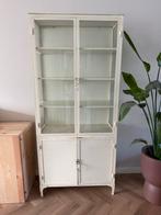 Old Basics Vintage Apothekerskast, Huis en Inrichting, Kasten | Vitrinekasten, Ophalen, Gebruikt, 50 tot 100 cm, Glas