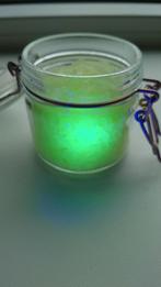 Weckpotje met opaalglas uranium, Antiek en Kunst, Antiek | Glas en Kristal, Ophalen of Verzenden