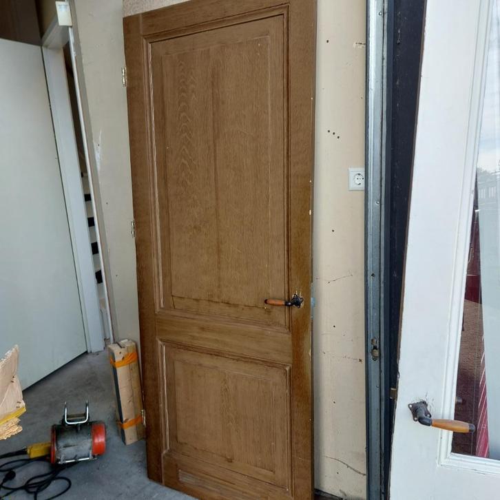deuren, Doe-het-zelf en Verbouw, Deuren en Horren, Gebruikt, Binnendeur, 200 tot 215 cm, Minder dan 80 cm, Glas, Hout, Ophalen