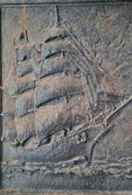 Haardplaat zeilschip gietijzer 44x59cm, Ophalen