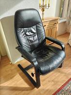 Leren stoel, Huis en Inrichting, Fauteuils, Ophalen, Gebruikt, 75 tot 100 cm, 50 tot 75 cm