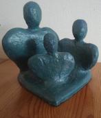 beeldje gezin 3 personen, blauw, hartvorm, Ophalen, Zo goed als nieuw, Mens