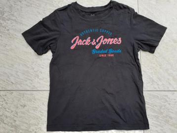 Jack & Jones zwart T-shirt maat 128 shirt korte mouwen