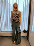 Studio Anneloes jeans look Travelstof Set Broek, Blazer, Top, Kleding | Dames, Verzenden, Zo goed als nieuw, Maat 38/40 (M), Blauw