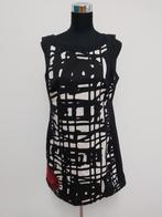 J26 - Zwart-witte Desigual jurk maat 42 valt klein (1), Kleding | Dames, Zwart, Maat 42/44 (L), Ophalen of Verzenden, Zo goed als nieuw