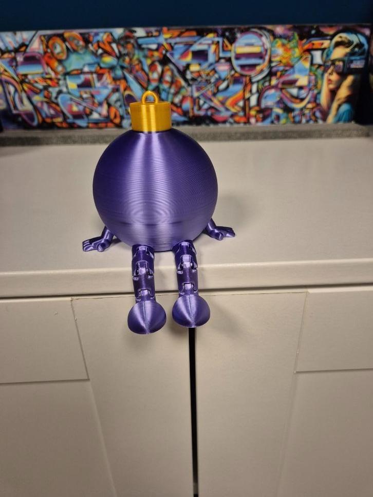 Paarse kerstbal met benen – stijlvol én speels, Huis en Inrichting, Woonaccessoires | Overige, Nieuw, Ophalen of Verzenden