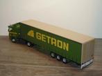 Scania 340 114L Truck & Trailer Getron - Tekno 1:50, Hobby en Vrije tijd, Modelauto's | 1:50, Verzenden, Zo goed als nieuw, Bus of Vrachtwagen