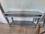 Ikea sidetable zijtafel grijs liathorp, Huis en Inrichting, Tafels | Sidetables, Ophalen, Gebruikt, 25 tot 50 cm, Rechthoekig