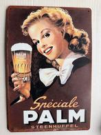 Retro Palm Bier Reclamebord metaal 30 bij 20, Ophalen of Verzenden