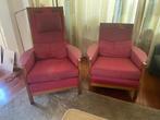 Twee Giorgetti fauteuils, boredeauxrood, Huis en Inrichting, Fauteuils, Ophalen, Gebruikt, Minder dan 75 cm, 75 tot 100 cm