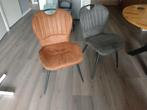 2 cognac kleur,2 Antraciet kleur, Huis en Inrichting, Stoelen, Ophalen, Zo goed als nieuw