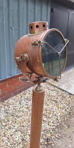 Vintage schijnwerper lamp, scheepslamp van Francis Bolt., Huis en Inrichting, Lampen | Vloerlampen, Ophalen, Gebruikt, Industrieel-nautisch-vintage- stoer wonen-stoer werken