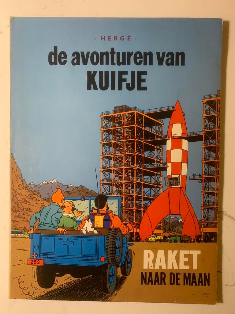 Raket naar de maan Kuifje 1962, Boeken, Eén stripboek, Verzenden, Zo goed als nieuw