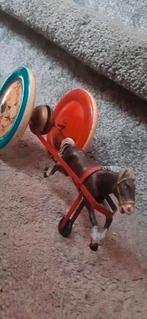 Vintage  blikken trekpaard speelgoed, Ophalen of Verzenden