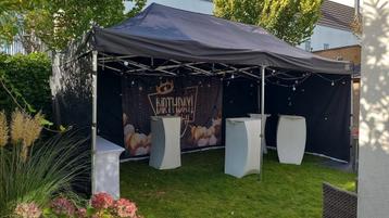 Partytent huren 3x4.5 3x6 3x3 3x9 en meer! Ook staantafels beschikbaar voor biedingen