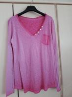 Italiaans cyclaam roze shirt maat M / L, Kleding | Dames, Blouses en Tunieken, Ophalen of Verzenden, Zo goed als nieuw