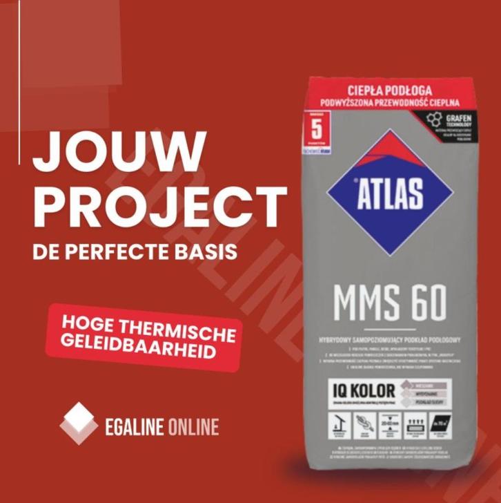 ATLAS MMS 60 Hybride dekvloer (20-60 mm) Egaline Online, Doe-het-zelf en Verbouw, Vloerdelen en Plavuizen, Nieuw, Ophalen of Verzenden
