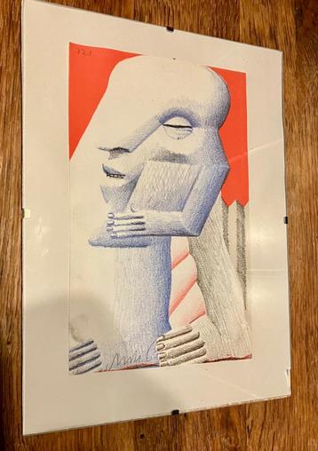 1975 Horst Antes hand - gesigneerd beschikbaar voor biedingen