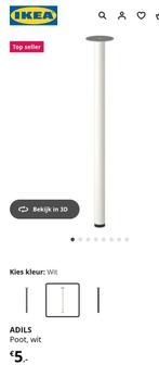 Ikea Adils Tafelpoten Wit - 4 stuks, Huis en Inrichting, Ophalen, Tafelpoot, Minder dan 50 cm, Gebruikt