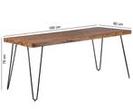 Sheesham Tafel met Hairpin Poten, Ophalen, 50 tot 100 cm, Zo goed als nieuw, 150 tot 200 cm