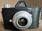 Vintage Agfa Click-I camera met originele leren tas (1950s), Ophalen of Verzenden, Gebruikt, Compact, Overige Merken