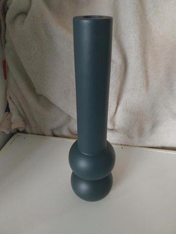 Large Wooden Matte Grey Candle Holder – 33 cm Nordic Style beschikbaar voor biedingen