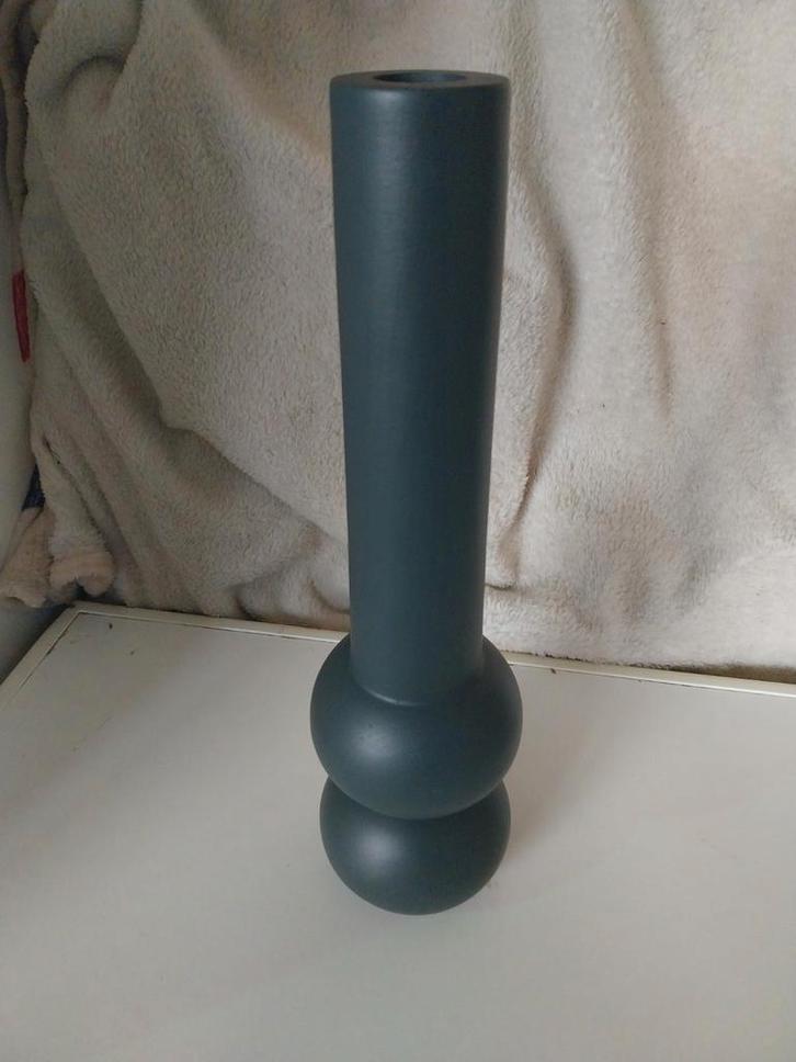 Large Wooden Matte Grey Candle Holder – 33 cm Nordic Style, Huis en Inrichting, Woonaccessoires | Kandelaars en Kaarsen, Zo goed als nieuw