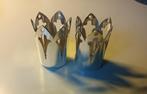 2x vintage verzilverde servetring, Antiek en Kunst, Ophalen of Verzenden