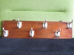 Wandkapstok met 6 dubbele haken, Gebruikt, Minder dan 100 cm, Hout, Ophalen