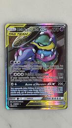 Pokémon kaart: Muk & Alolan Muk GX #197/214, Ophalen of Verzenden, Zo goed als nieuw, Losse kaart, Foil