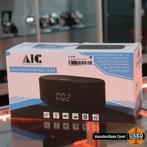 AIC Bluetooth Wekkerradio Zwart | Nieuw in Doos, Witgoed en Apparatuur, Wekkers, Niet ingevuld, Zo goed als nieuw, Niet ingevuld