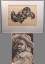 'De vijf poesjes', litho van Aart van Dobbenburgh 1899-1988, Antiek en Kunst, Verzenden