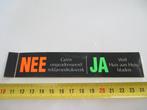 sticker brievenbus sticker NEE JA  BM386, Ophalen, Zo goed als nieuw