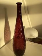 Mooie Vintage Glazen Empoli Vaas Paars Glas, Ophalen