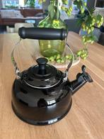 Le Creuset Fluitketel Zwart, Huis en Inrichting, Keuken | Potten en Pannen, Ophalen, Gebruikt, Gietijzer, Kookpan of Snelkookpan