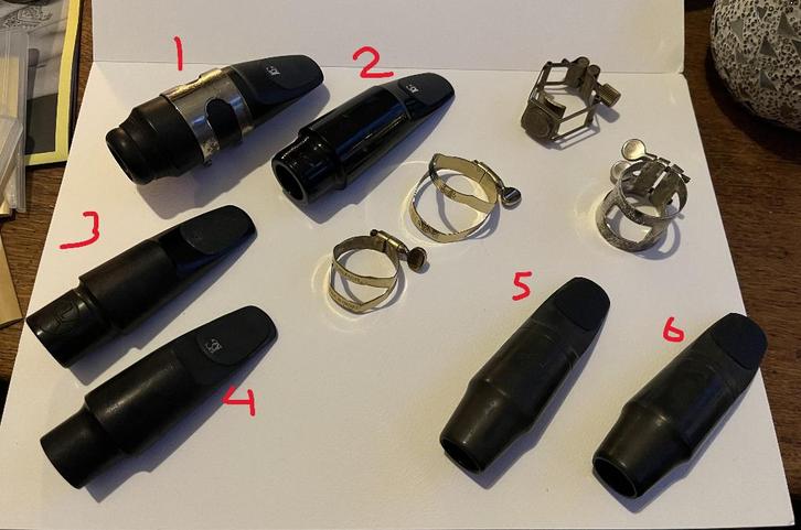 alt en tenor sax mondstukken, Muziek en Instrumenten, Blaasinstrumenten | Saxofoons, Gebruikt, Overige typen, Verzenden