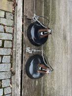 Vintage Industriële Hanglampen - Set van 2, Huis en Inrichting, Lampen | Hanglampen, Ophalen, Gebruikt, Metaal, Minder dan 50 cm