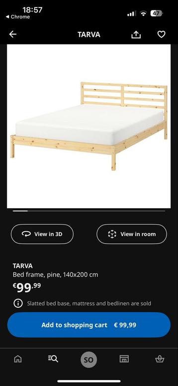 Ikea Tarva Bedframe - Houten Bed - afbeelding 2