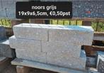 ACTIE! Noors grijs splitblok gevelsteen rox 19x9x6,5 s-parti, Doe-het-zelf en Verbouw, Ophalen of Verzenden, Nieuw, Beton