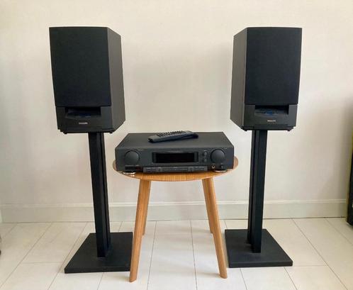 Philips DSS940 speakers + DSC950 systeemcontroller, Audio, Tv en Foto, Luidsprekers, Gebruikt, Front, Rear of Stereo speakers