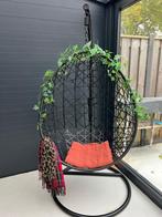 Hangstoel ei vormig zwart antraciet, Tuin en Terras, Ophalen, Zo goed als nieuw