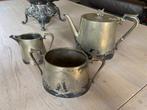 Antieke Engelse theepot / melkkannetje / suikerpot (verzilve, Ophalen of Verzenden