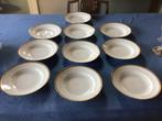 10 Limoges diepe borden met gouden rand - 25cm, Antiek en Kunst, Ophalen of Verzenden
