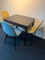Leuke set tafel met stoelen, Ophalen, Gebruikt, 100 tot 150 cm, Vierkant