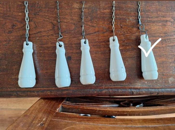 Oude Porseleinen Toilettrekkers/WC trekker/Handvat, Antiek en Kunst, Curiosa en Brocante, Ophalen of Verzenden