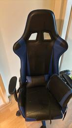 Gamestoel / bureaustoel blauw zwart, Huis en Inrichting, Bureaustoelen, Ophalen, Zo goed als nieuw, Blauw